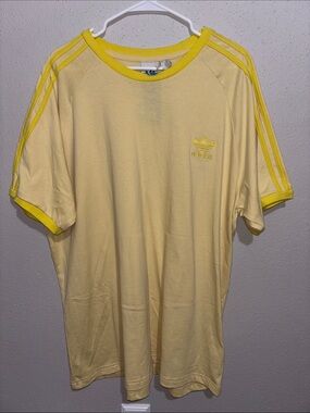 adidas Pale Yellow Tee with Bright Yellow Trim